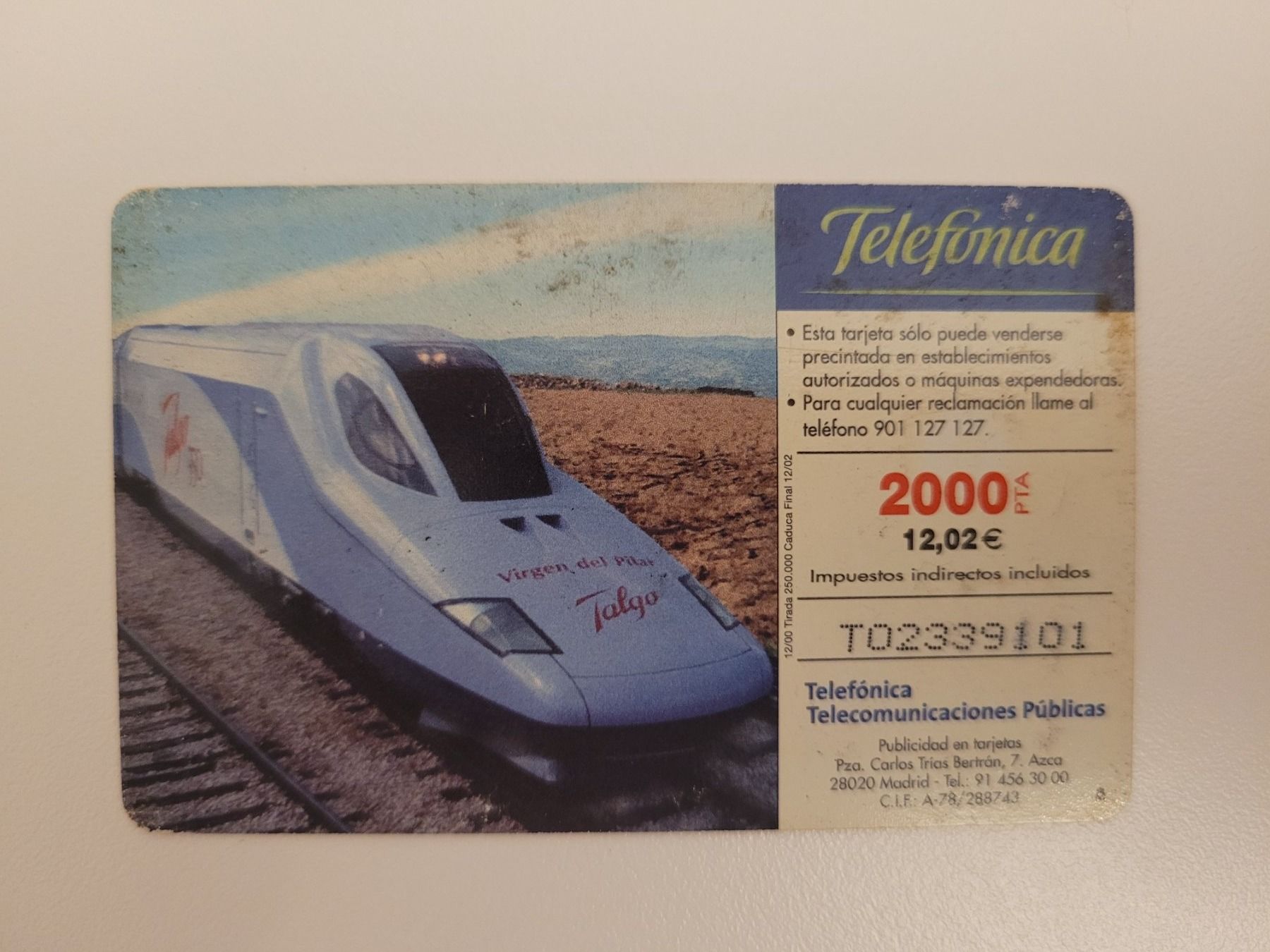 Cartes de téléphone: Telefonkarte Spanien "Zug" – D'occasion à Inwil par Flower2325 1
