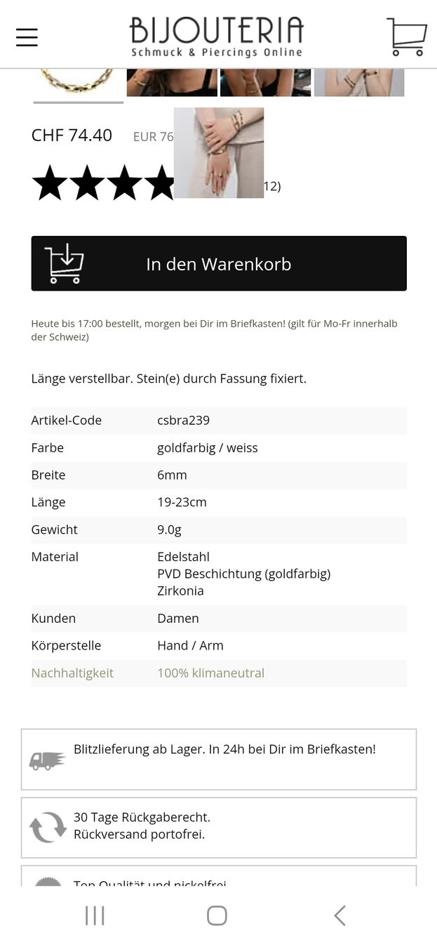 Armbänder & -reifen: Design Armkette NP  74.40 – Neu (gemäss Beschreibung) aus Rickenbach b. Wil von cornetta 4
