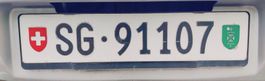 Kontrollschild SG 91107 - für Porsche 911 mit Motor JG. 07
