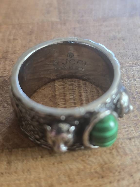 Gucci Anelli: Gucci Ring mit grünem Stein S925 gr.58 – Usato da Oberdiessbach venduto da Beautiful-things 1