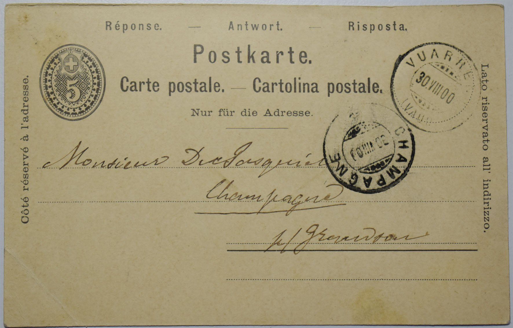 Cartoline postali: Cartes correspondances anciennes – Usato da Petit-Lancy venduto da Pimose 9