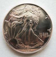 USA-Dollar-Silbermünze, «American Silver Eagle» 1991 Zertif.