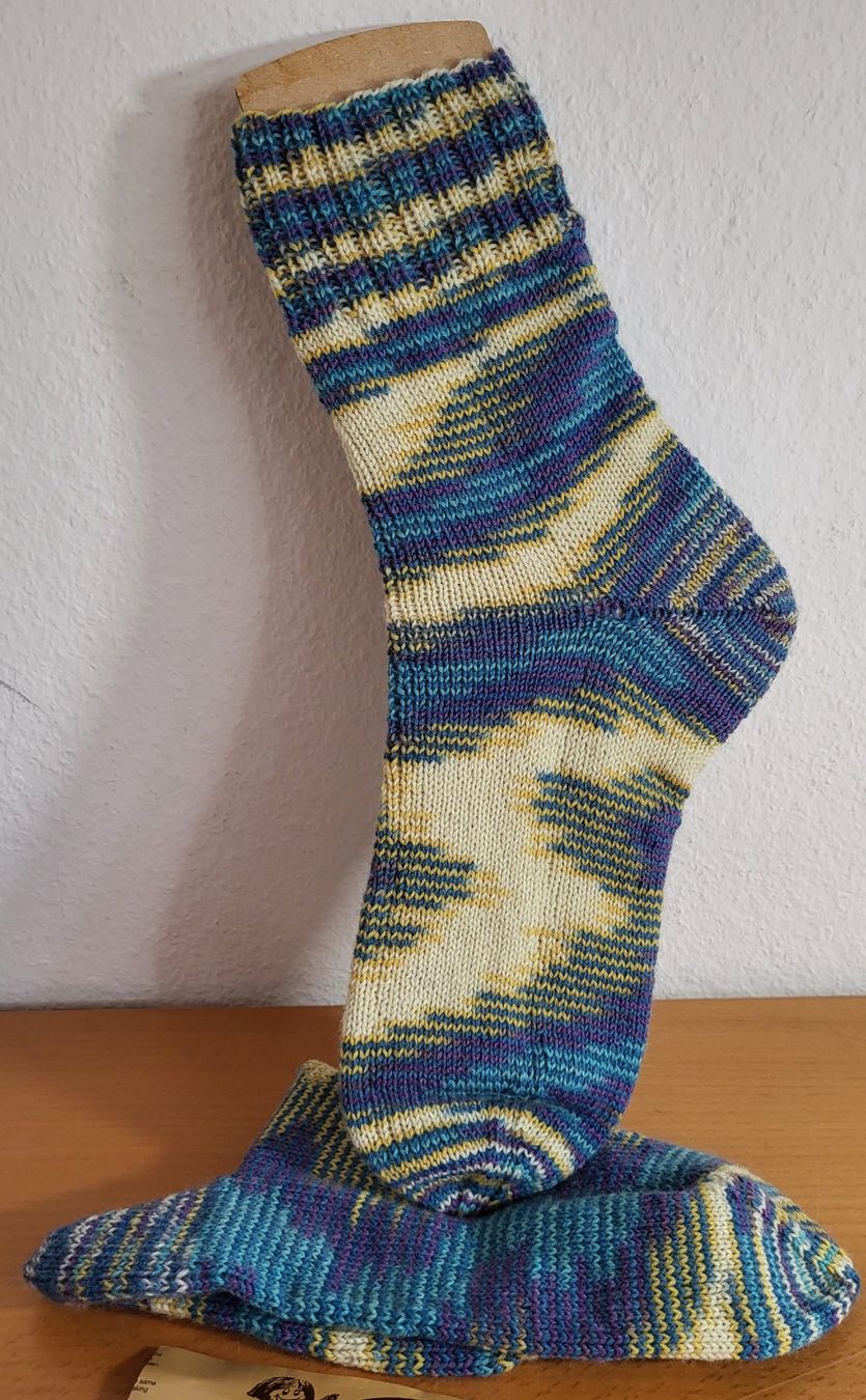 Calze: Socken 44-45 handgestrickt Nr 7 – Nuovo e nell'imballaggio originale da Winterthur venduto da Baer49 1