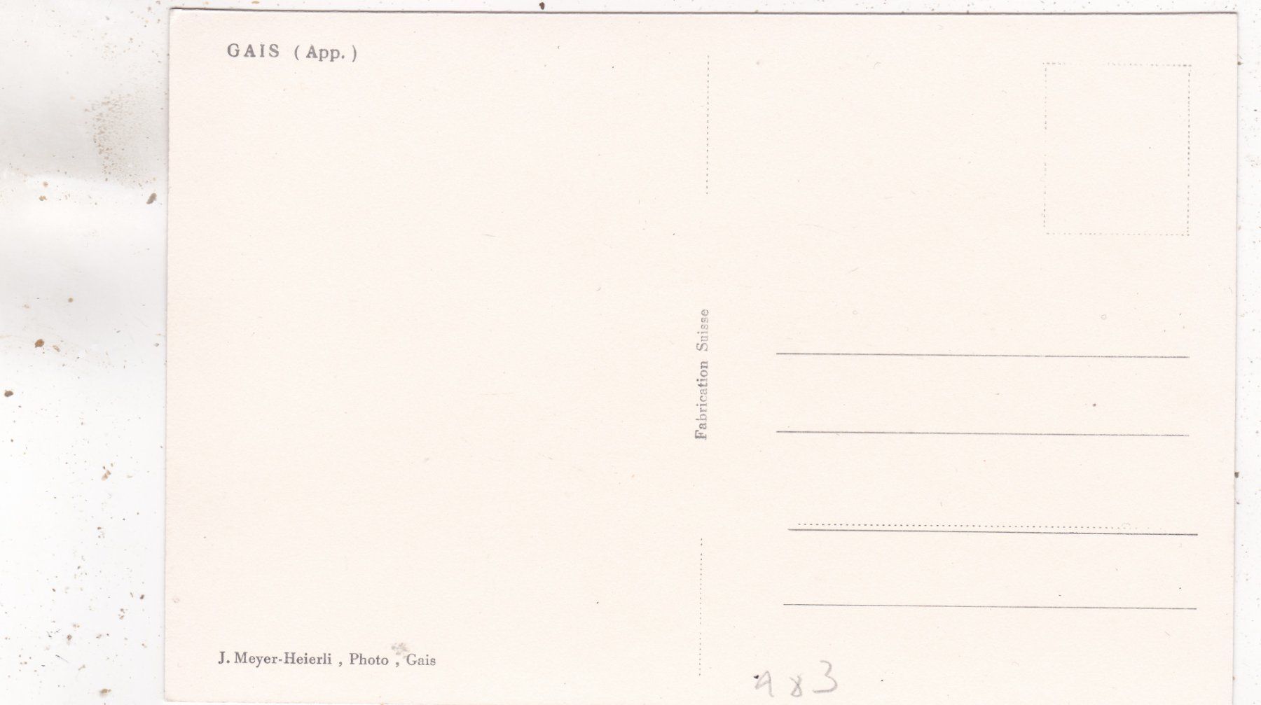 Cartoline postali: Gais – Usato da Herisau venduto da Lisegrat2008 1