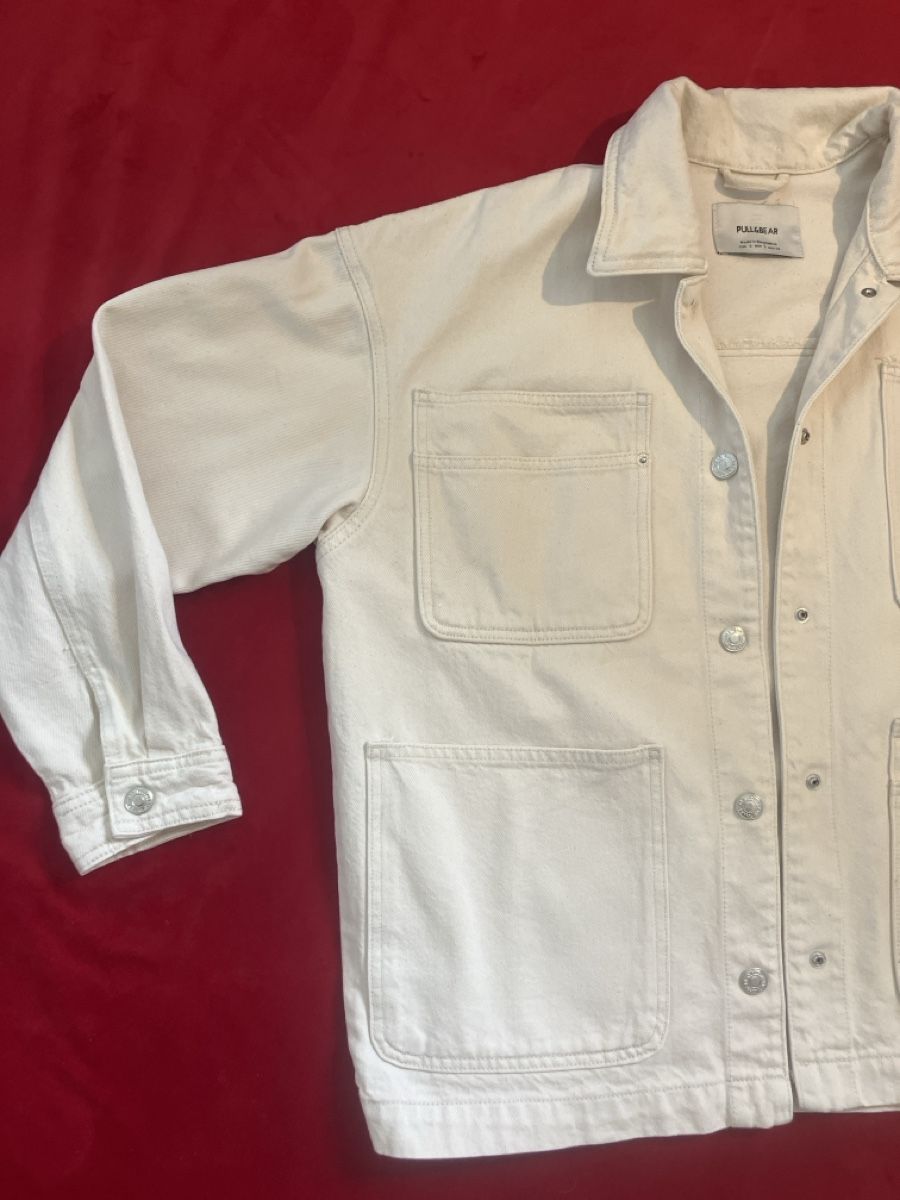 Pull&Bear Giacche: Pull&Bear Jacke, creme-weiss, Gr. S, neuwertig – Usato da Muralto venduto da jac_hkz5 2
