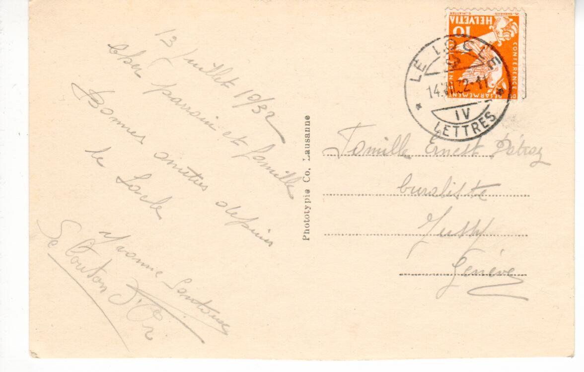 Ansichtskarten: Le Locle 1932 – Gebraucht aus Wolhusen von Curver9 1