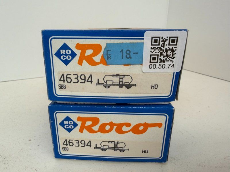 Roco Modelleisenbahnen: Spur H0 Roco 2er Set SBB Silowagen ETRA – Gebraucht aus Büsserach von ModellbahnDepot 1