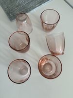 6er Set Vintage Shot Glas Römer Gläser in Rosa