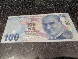 100 Türk Lirasi 2005 Geldschein neu Sammlerstück