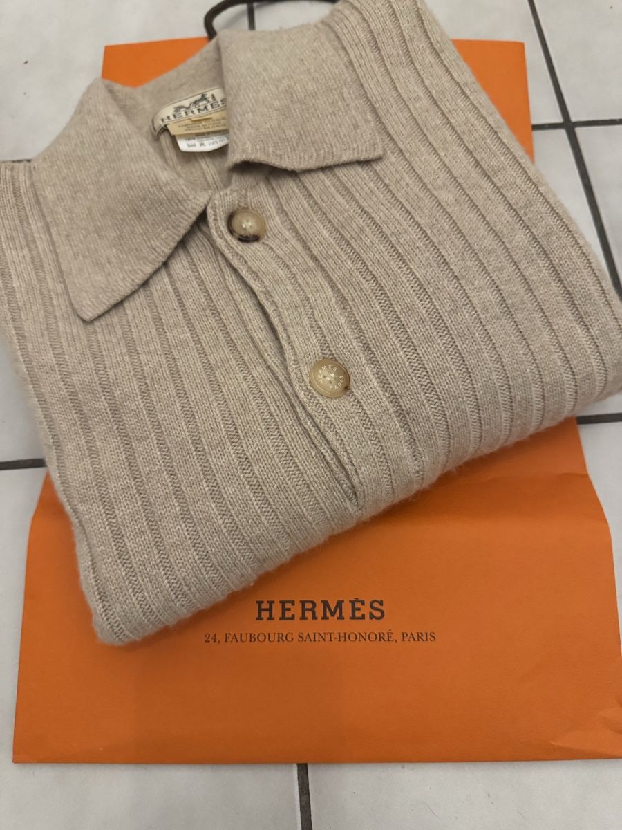 Hermès Pulls & Sweat-shirts: Pull Polo HERMÈS 100% Cachemire Côtelé,  Taille L – Neuf (Voir description) à Morges par sandy069 8
