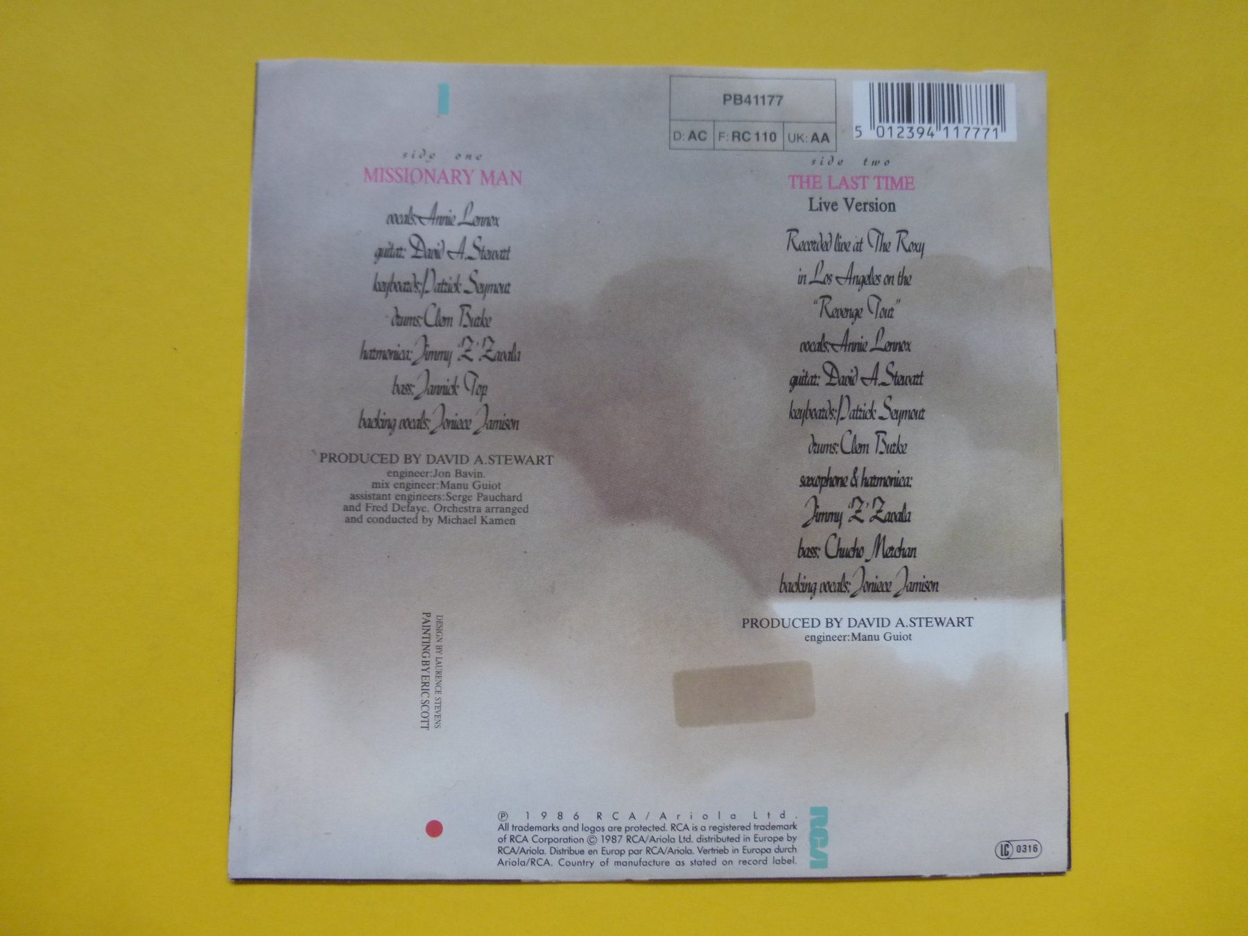 Dischi in vinile: Eurythmics – Missionary Man – Usato da Zürich venduto da Swiss57 1