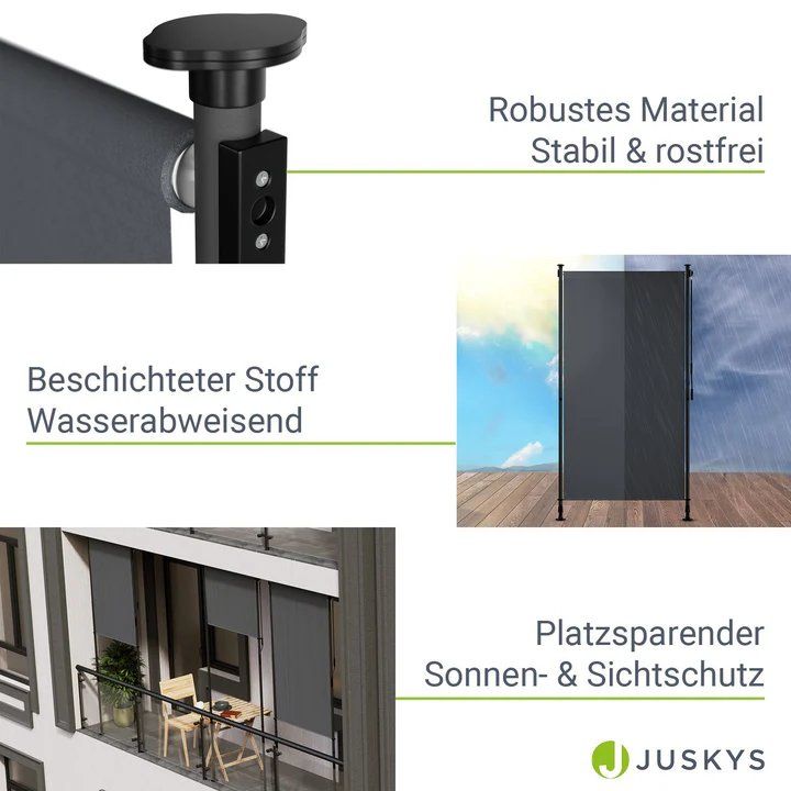 Markisen: Senkrechtmarkise Barbados 100x310 cm Grau – Neu und originalverpackt aus Kreuzlingen von DealBlitz 4