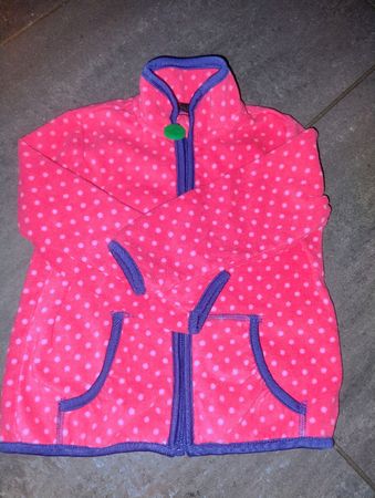 Tchibo Fleecejacke Gr. 86/92 Pink mit Pünktli - Top Zustand!