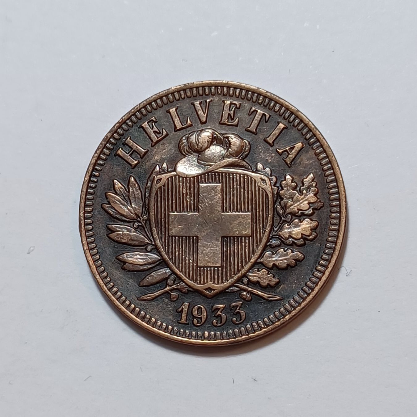 Tutti le monete: 2 Rappen 1933 – Usato da Pfäffikon ZH venduto da Schweizer_Muenzen