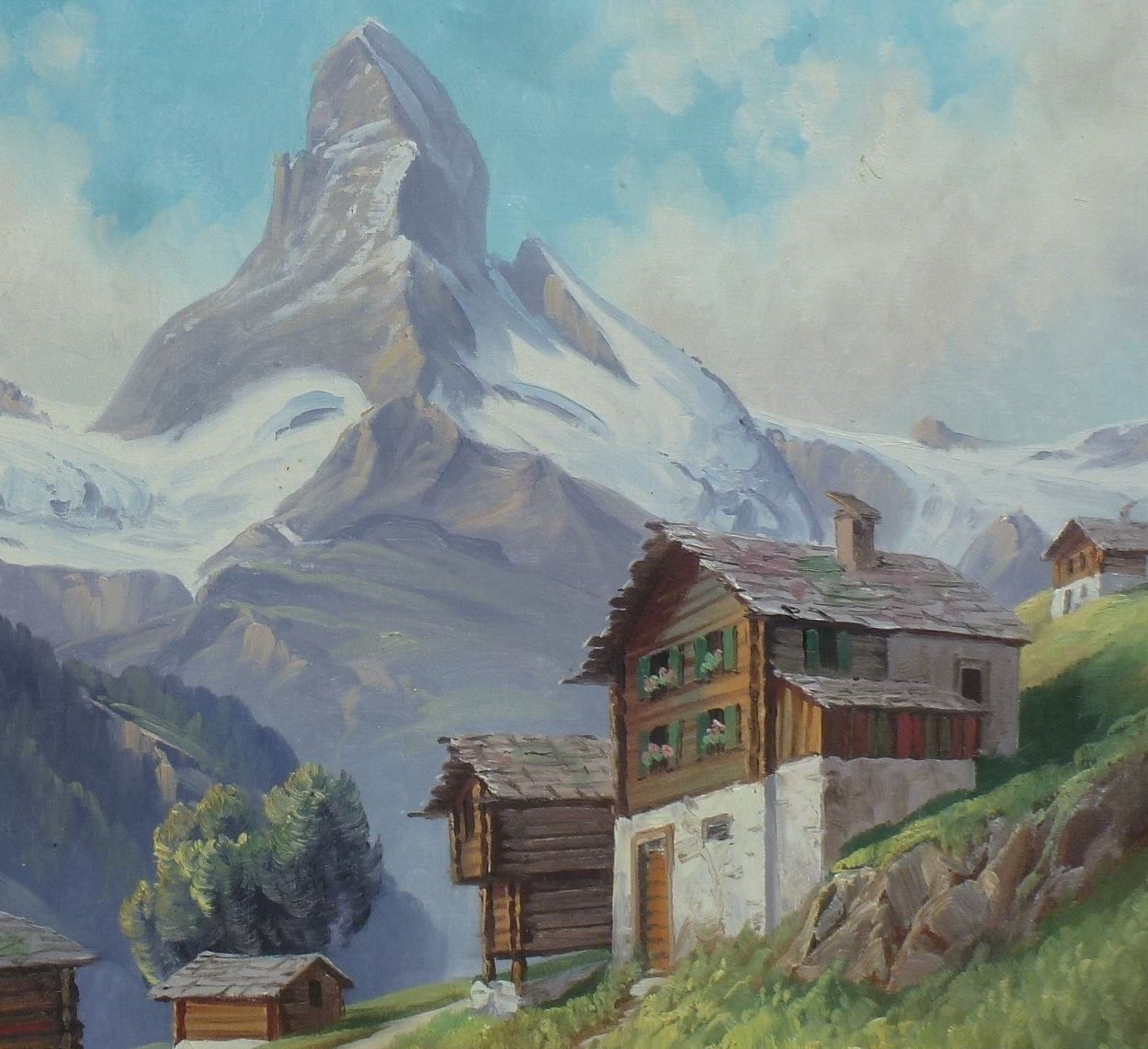 Tableaux: ++ Ölgemälde Matterhorn von E. Ernst – D'occasion à Walkringen par Casablanca777 5