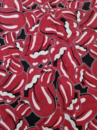 Rolling Stones Tuch/Bandana, rot/schwarz, NEU