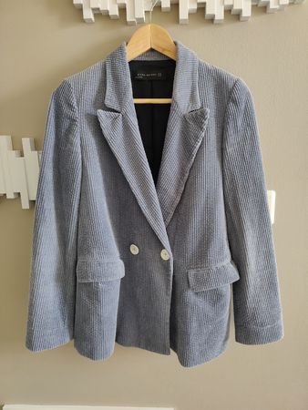 Zara Cord Blazer Gr. XS hellblau