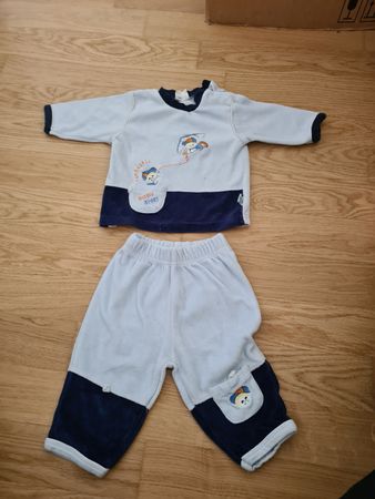 Schnitzler Baby Anzug Grösse 62 hellblau/dunkelblau