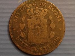 10 centimos Espagne 1879