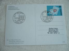 1990 Postkarte Bilaterale Filatelica, Bellinzona