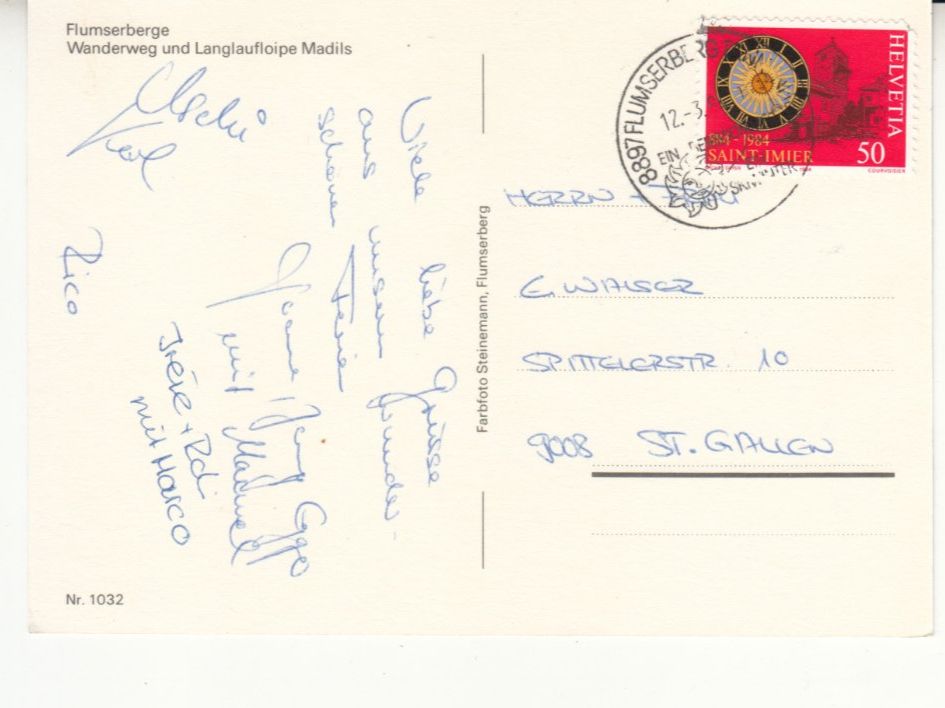 Cartoline postali: Flumserberge 1984 – Usato da Bürglen TG venduto da StampGraf 1