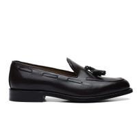 Tassel Loafer aus edlem dunkelbraunem Kalbsleder