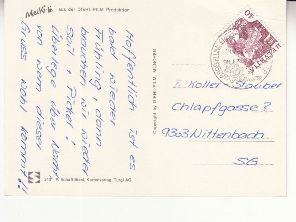 Cartoline postali: Mecki 1983 – Usato da Bürglen TG venduto da StampGraf 1