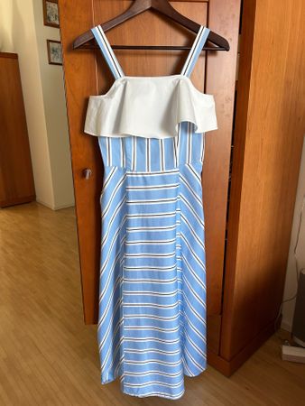Sommerliches Kleid RESERVED – Hellblau/Weiss gestreift Gr.34