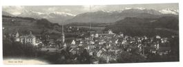 Gruss aus Wald (ZH) Doppel-Panorama-Karte - um 1900