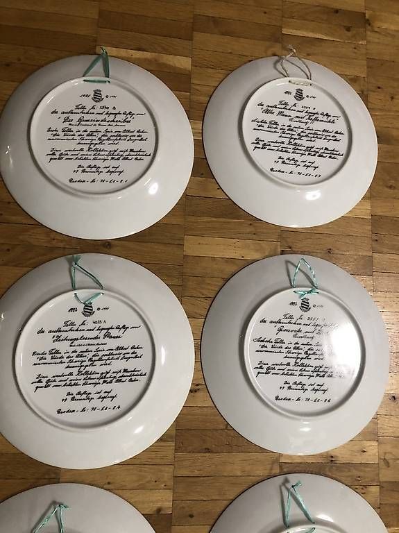 Piatti: 7 schön bemalte Teller – Nuovo e nell'imballaggio originale da Bellach venduto da die_8vsb 3