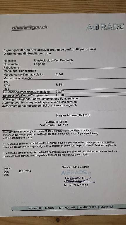 Cerchioni: Alufelgen 17" – Usato da Pohlern venduto da 405.16 3