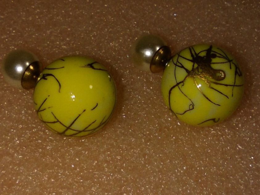 Orecchini pendenti & Orecchini a lobo: OHRRINGE MODESCHMUCK,,GELB UND BEIGE – Nuovo (secondo la descrizione) da Basel venduto da bijoutrie_4 2