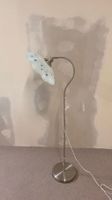 Stehlampe mit Schwanenhals Blumenmuster Lampenschirm Glas