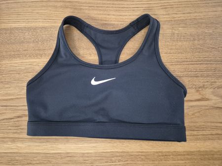 Nike Dri-FIT Swoosh Sport-BH Schwarz - Grösse S