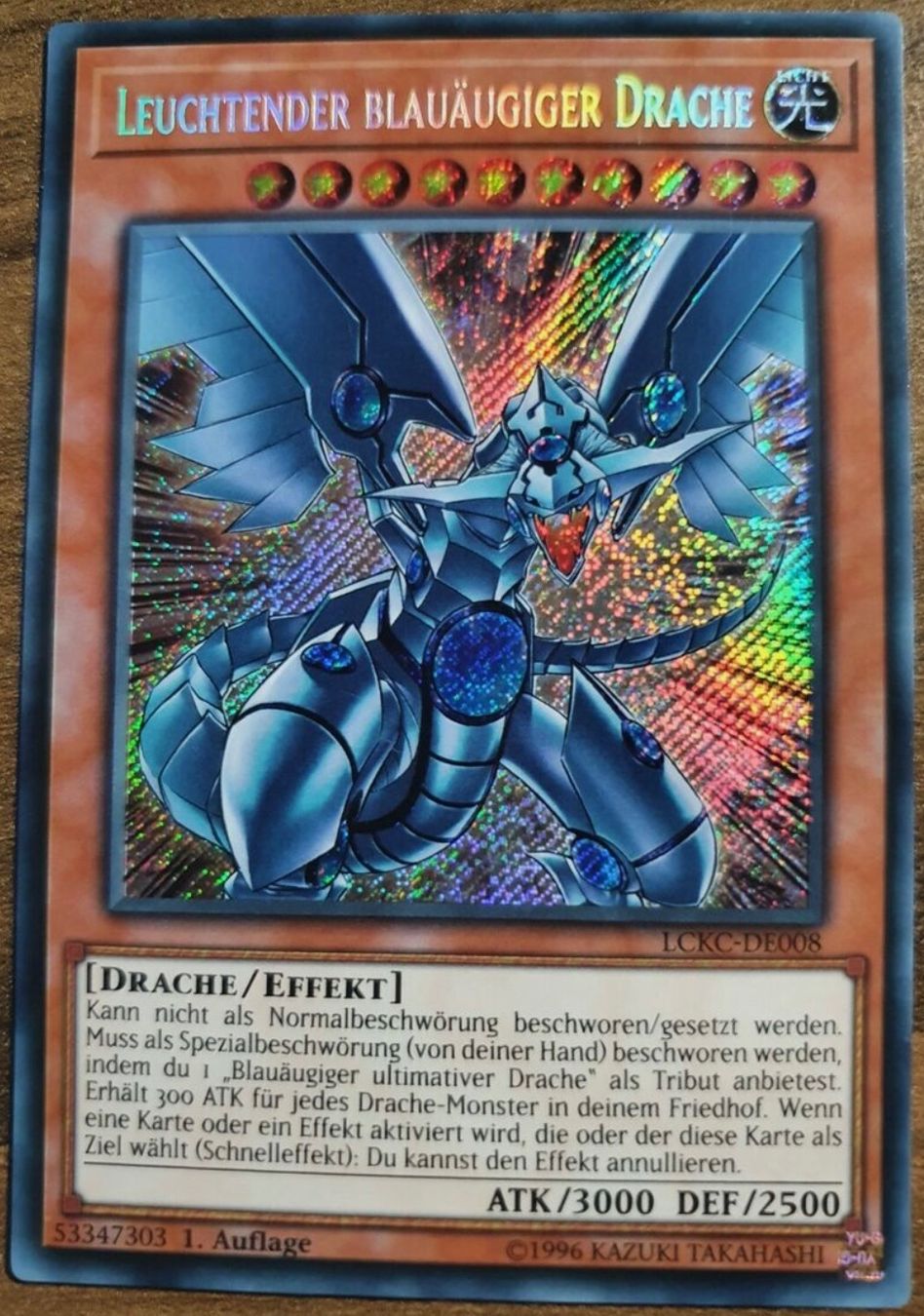Yugioh Cartes à collectionner: YuGiOh SCR Leuchtender blauäugiger  Drache – Neuf (Voir description) à Altstätten SG par ChangeMaker