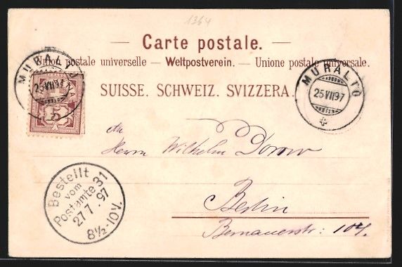 Ansichtskarten: Litho Lugano, San Lorenzo, Monte Br – Gebraucht aus Berlin von bartko-reher 1