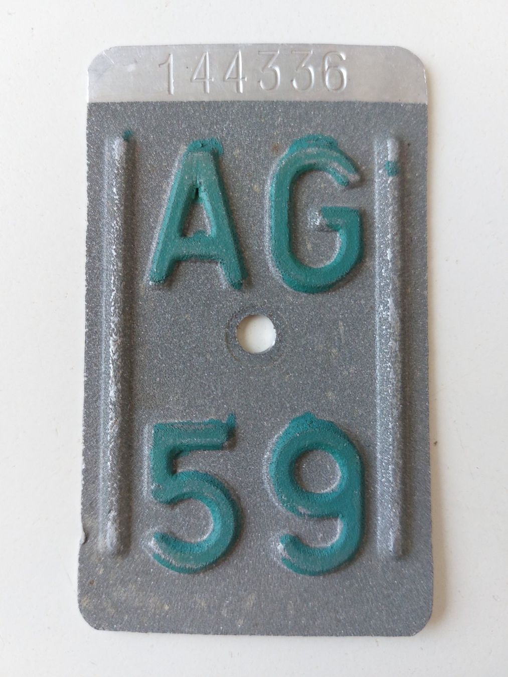Sachs Insegne: Velonummer AG 59 plaque Velo – Usato da Schenkon venduto da Uhu007