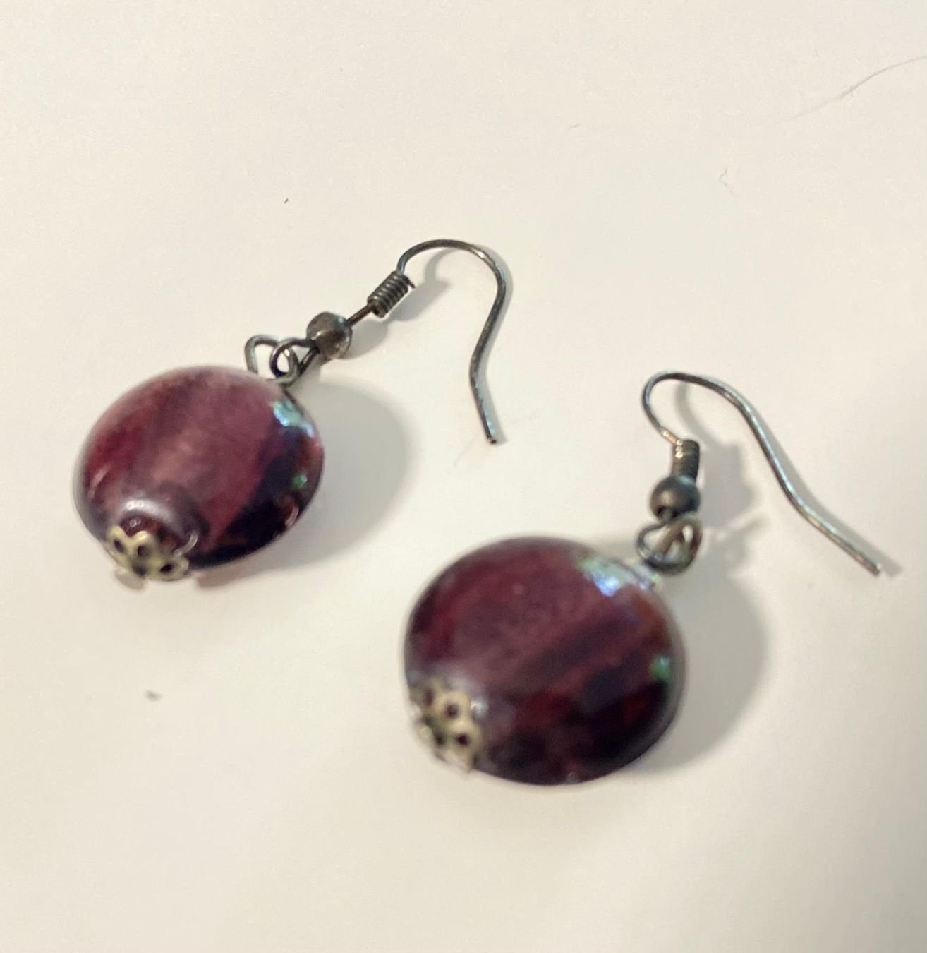 Orecchini pendenti & Orecchini a lobo: Elegante Ohrringe, Glas Perlen, Violett – Usato da Krauchthal venduto da SamsPuce 1