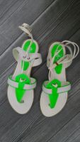 Nat-2 Zehentrenner Sandalen - 40 - Neon-Grün / Weiss