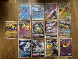 Verschiedene Pokémon Double Rare Booster Karten