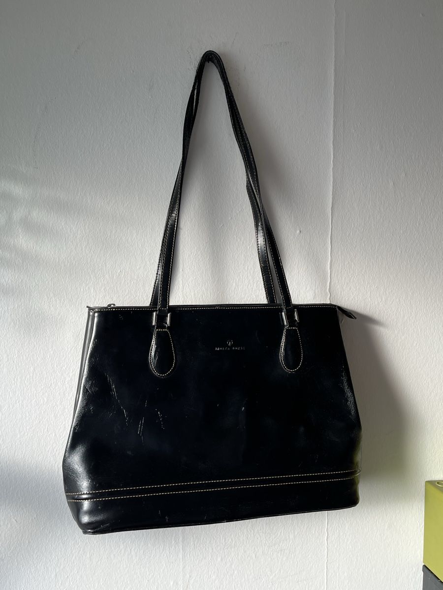 Taschen: Echtleder Tasche - schwarz – Gebraucht aus Zürich von olive_