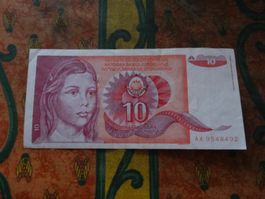 YOUGOSLAVIE (A)  10  Dinara  Billet