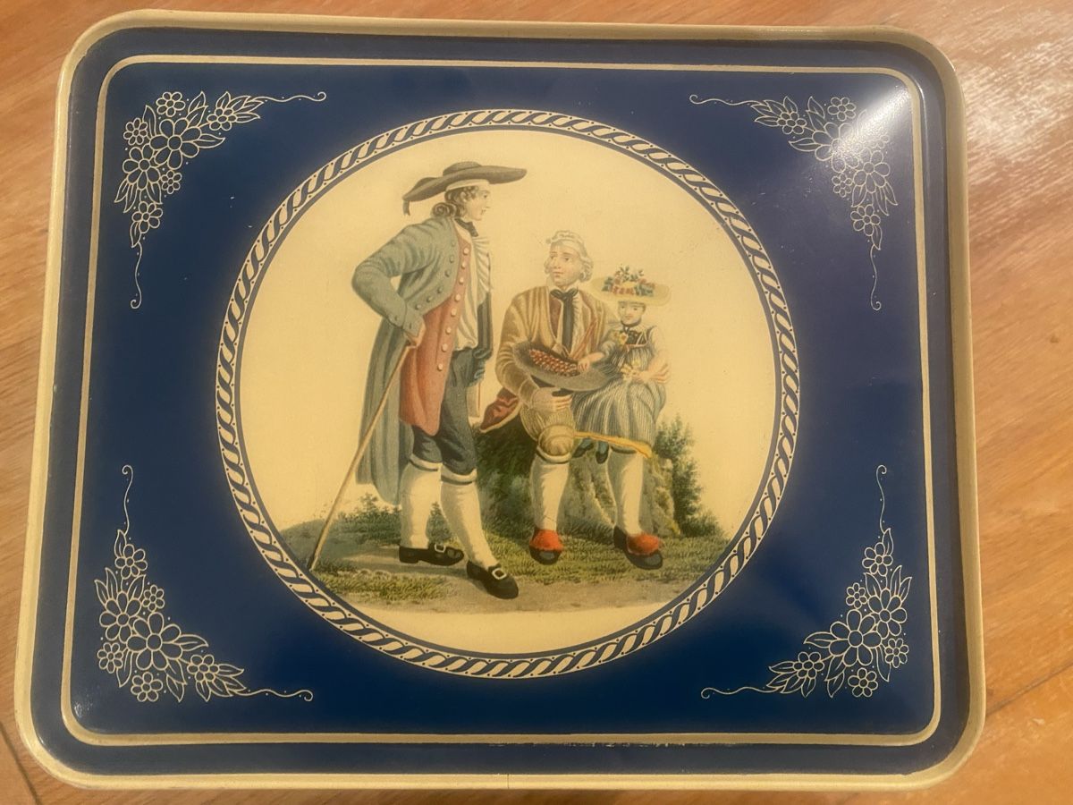 Tutte le decorazioni: Blaue Vintage Dose mit Schweizer Motiven, Herbstdeko! – Usato da Gerlikon venduto da jabadabadu 2
