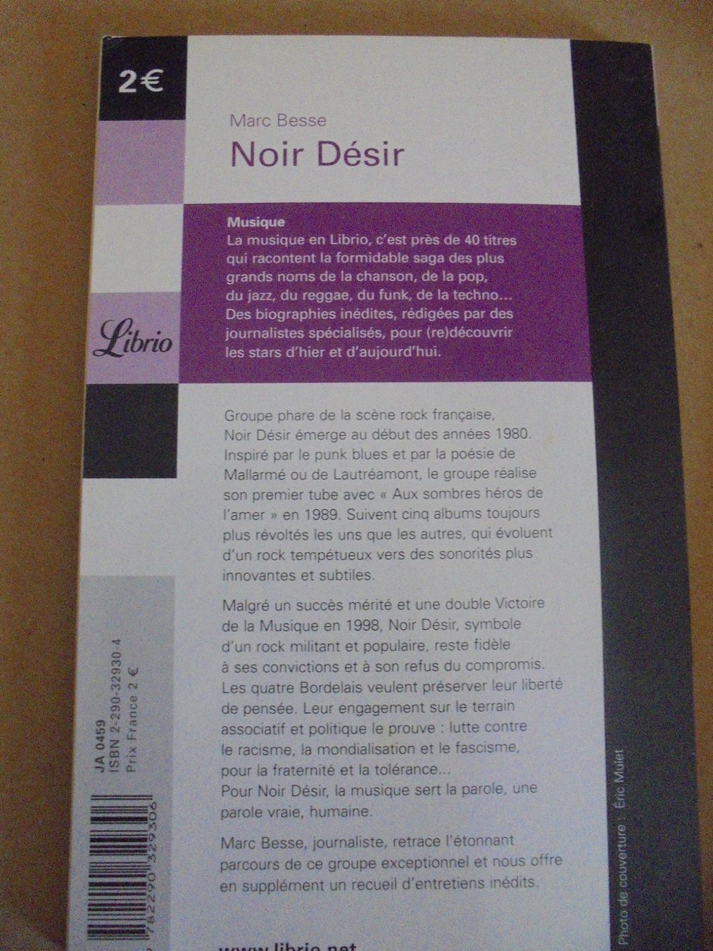 Libri: " Noir Désir " par Marc Besse – Usato da Crissier venduto da Promopost 1