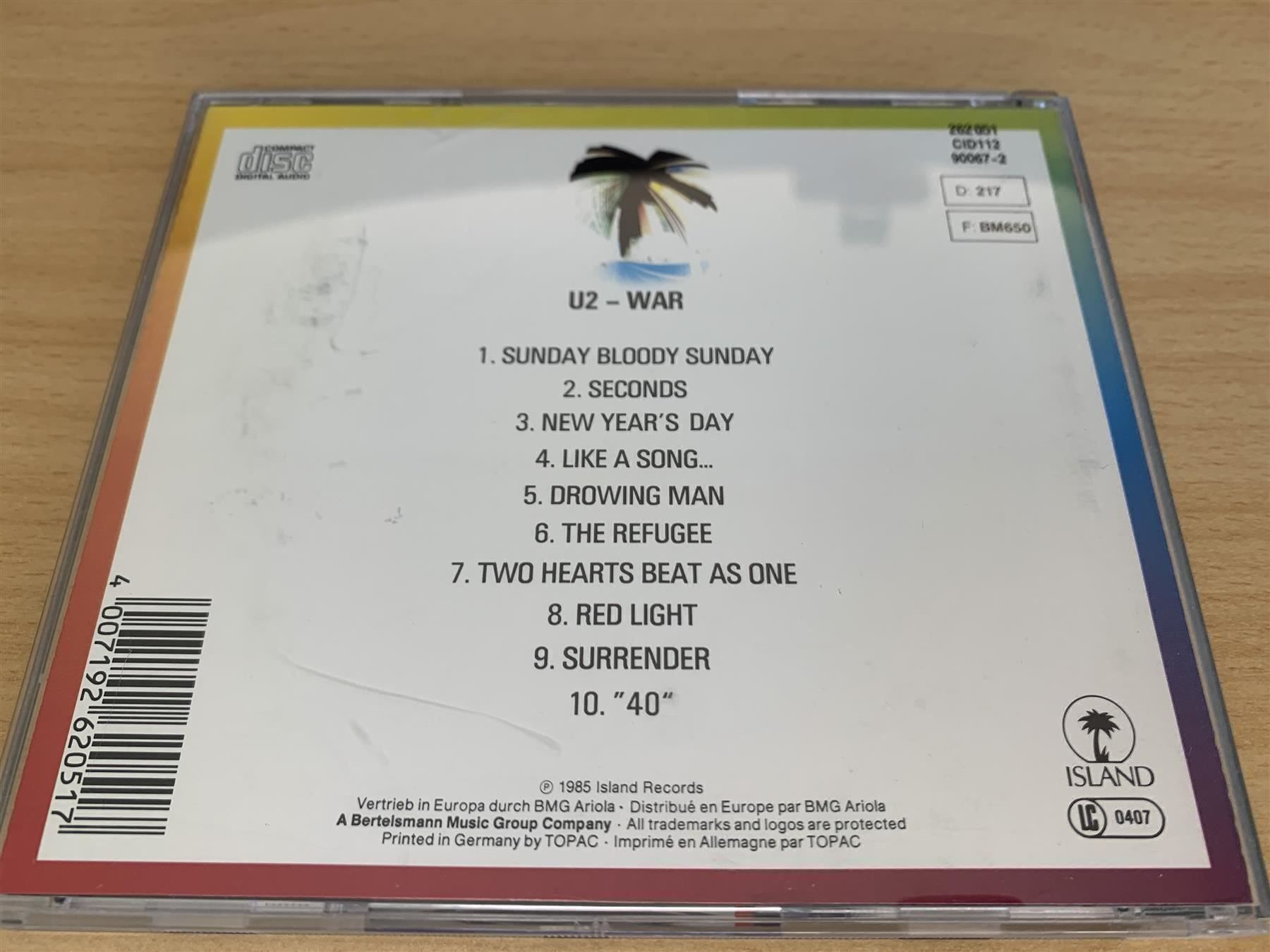 CD: U2 – War – Usato da Rikon im Tösstal venduto da Alpenmutz 1