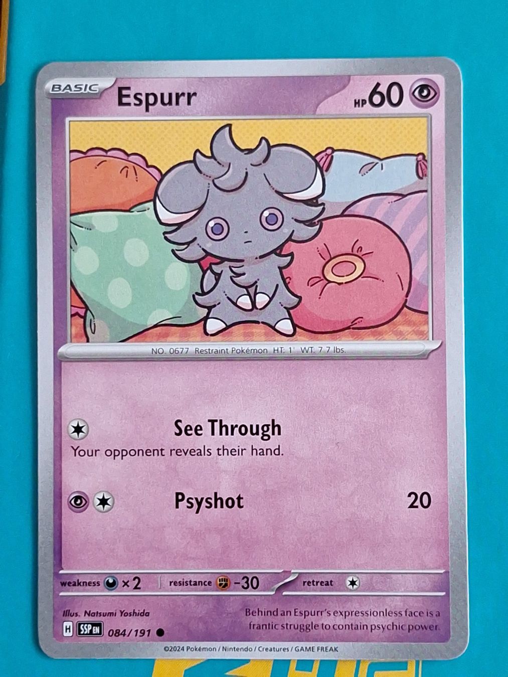 Pokémon Carte collezionabili: Espurr - Pokemon Surging Sparks – Usato da Altstätten SG venduto da GGsGameshop