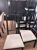 Ikea Esszimmerstühle Holz schwarz  Set 8 Stück 