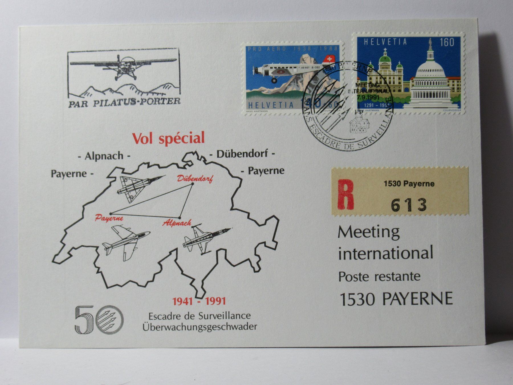 Alle Briefmarken: Payerne 1991 – Gebraucht aus Grenchen von Bluemchen1900