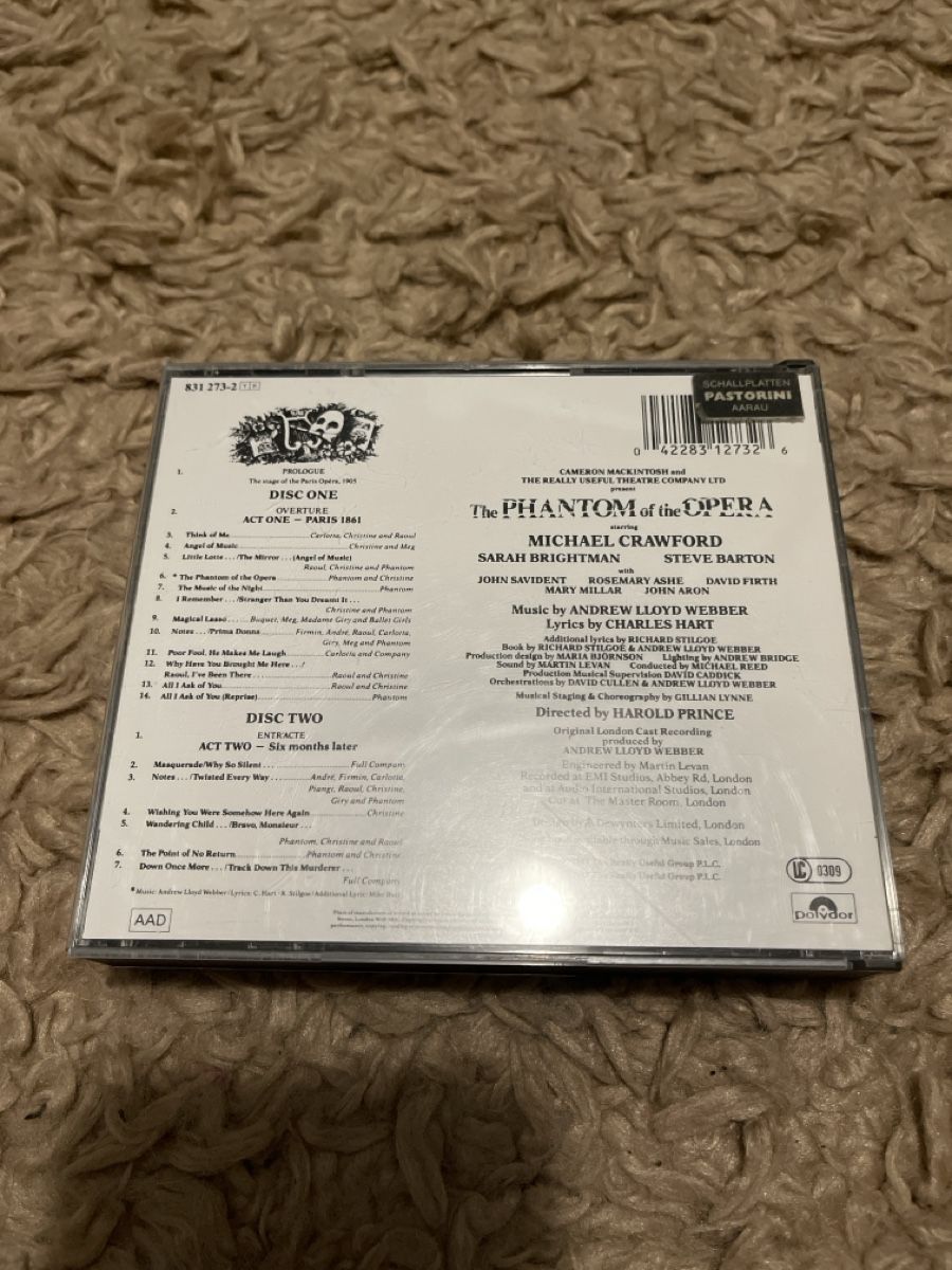 CD: Phantom der Oper - Doppel CD - Sehr guter Zustand! – Usato da Unterkulm venduto da AnoliOccasion 1