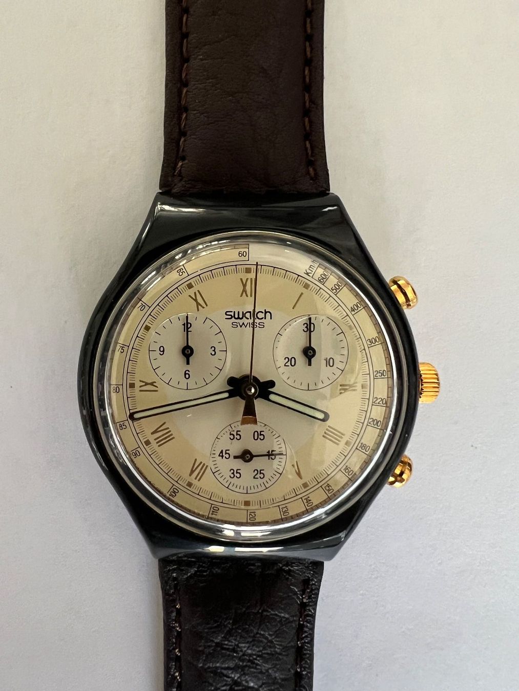 Swatch Orologi: Swatch Chrono (SCB111) Lodge – Nuovo e nell'imballaggio originale da Künten venduto da Spike17 1